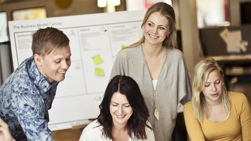 Workshop med studenter i samverkansavdelningens lokaler i Östersund