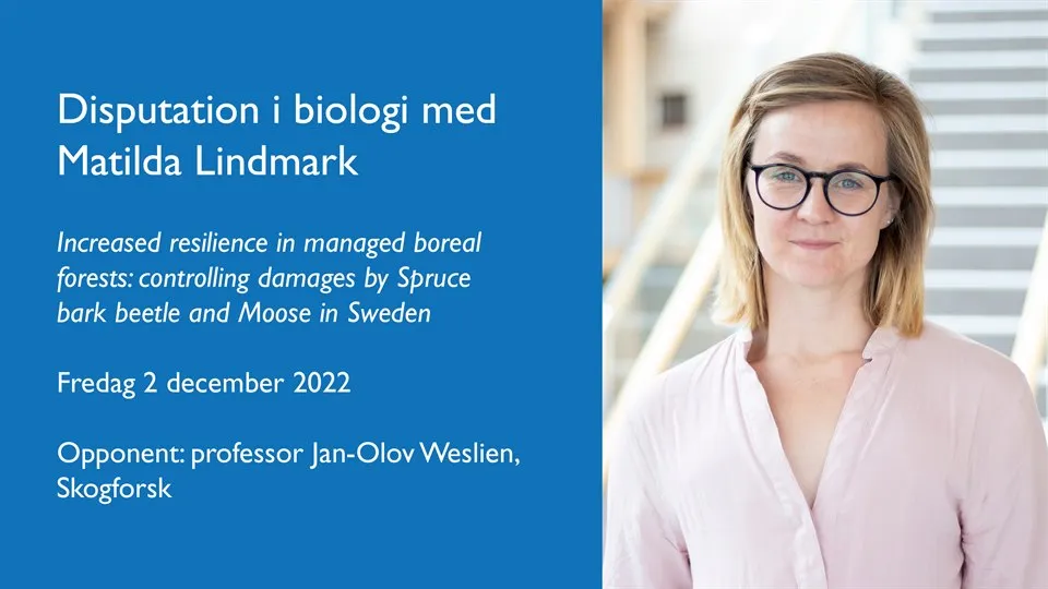 Matilda Lindmark, disputation i biologi