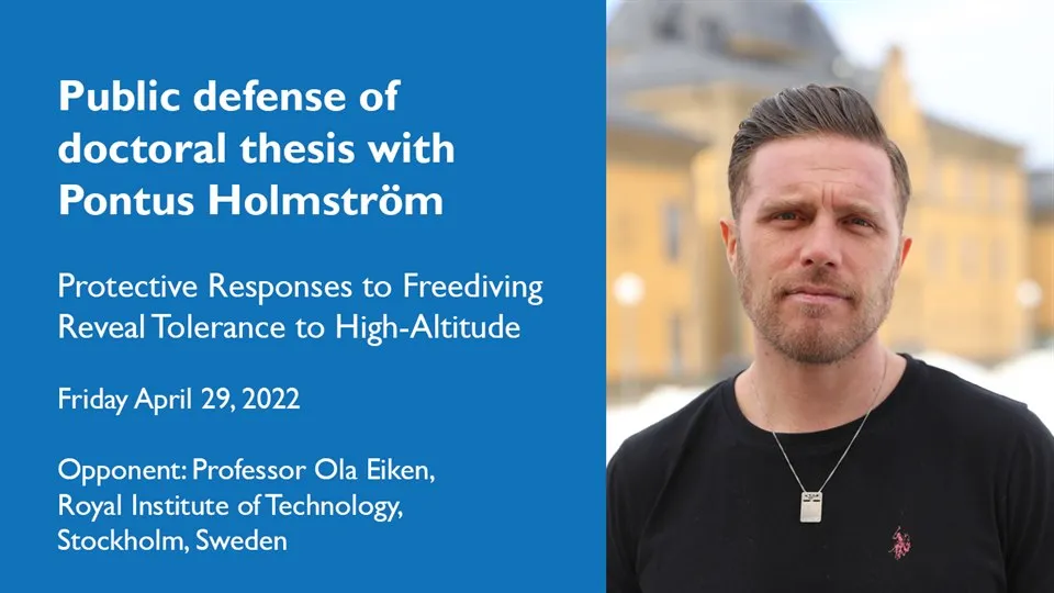 Public defence of doctoral thesis with Pontus Holmström