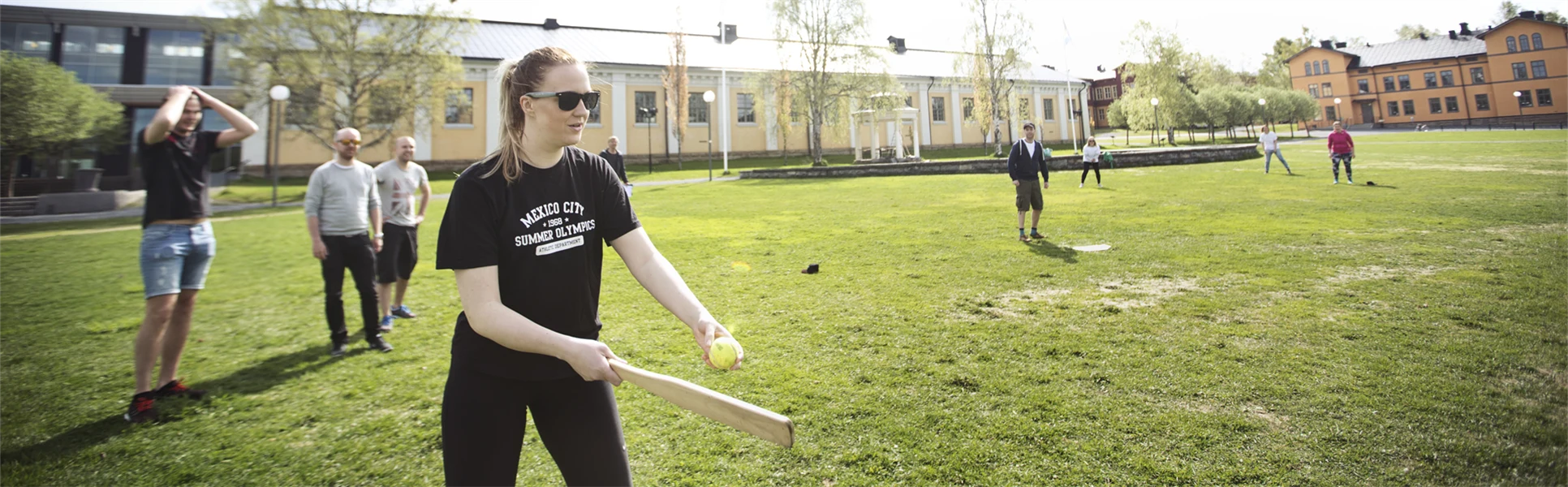 Brännboll på Campus Östersund