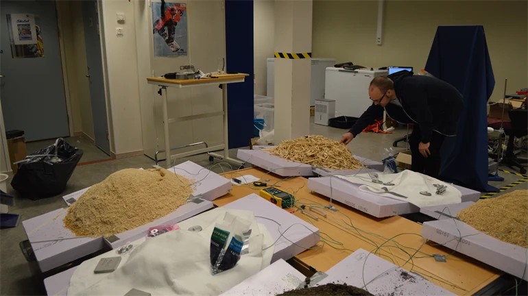 Test täckmaterial snölagring Per Skoglund