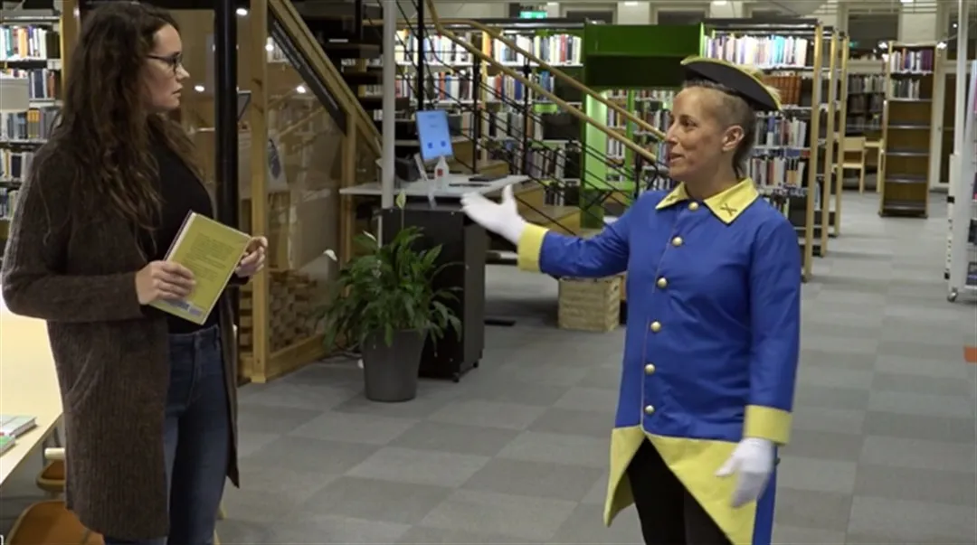 Karolinersoldat på Biblioteket MIUN Caroline Wallmark