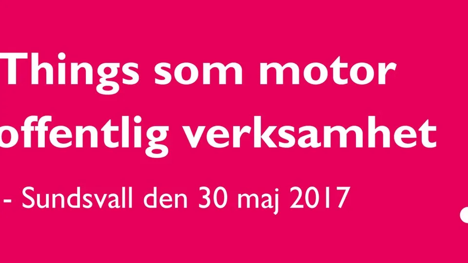 Internet of things offentliga rummet