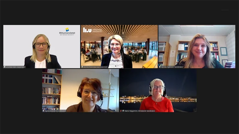 Medverkande Lilly-Mari Stens licentiatseminarium