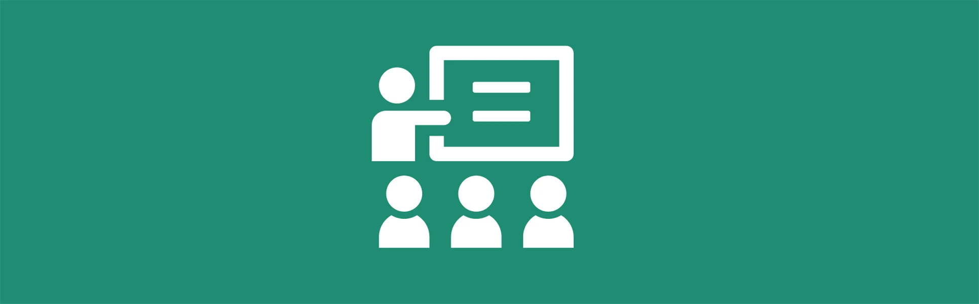 ikon fyra personer och en whiteboard