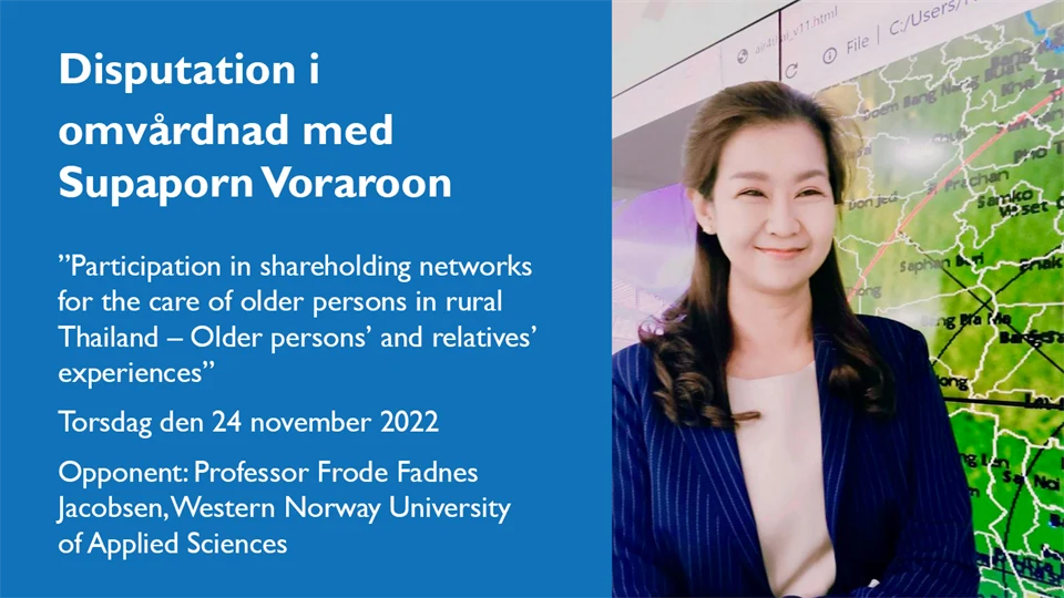 Disputation i omvårdnad med Supaporn Voraroon