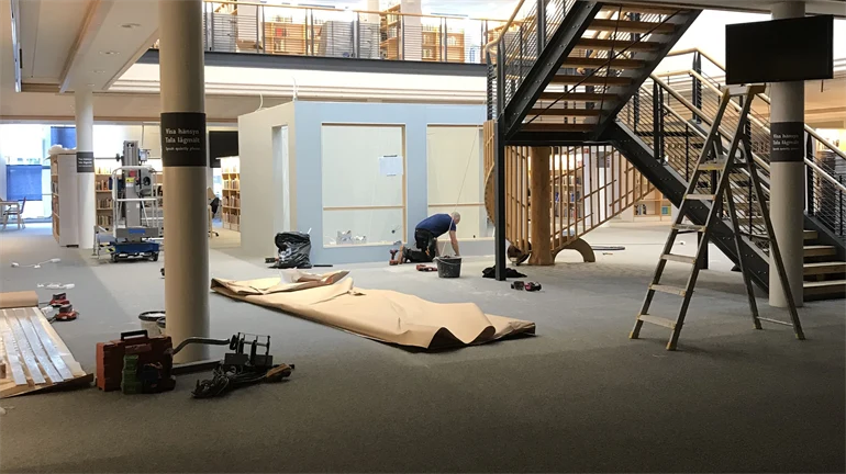 Utställningskub i biblioteket, Östersund