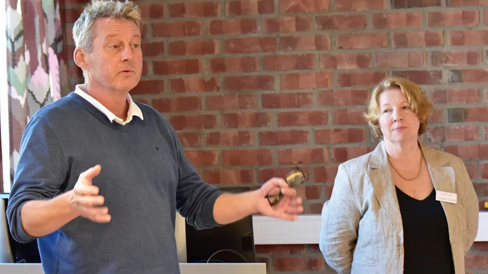 Anne Pierre, Companion Jämtland, og Bjørn Bratt, Leiv Eriksson Nyskaping, snakket om forretningsmodeller.