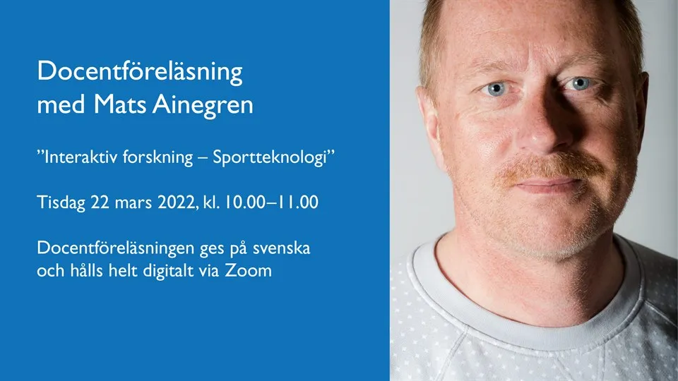 Docentföreläsning med Mats Ainegren