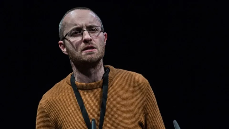 Ben Anderson giving a talk.