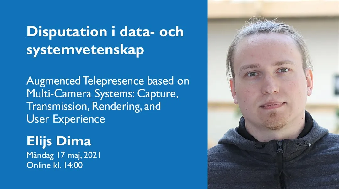 Bild på doktoranden Elijs Dima på STC forskningscentrum